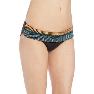 NWT NANETTE LEPORE S swimsuit bikini bottom only embroidered mayan foldover